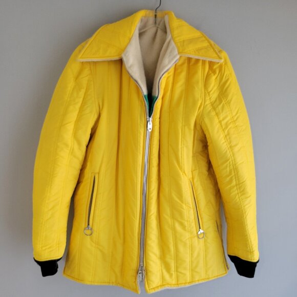 Vintage Hudson's Bay Company Blanket Pea Coat Striped Wool Reversible Jacket - Picture 3 of 9